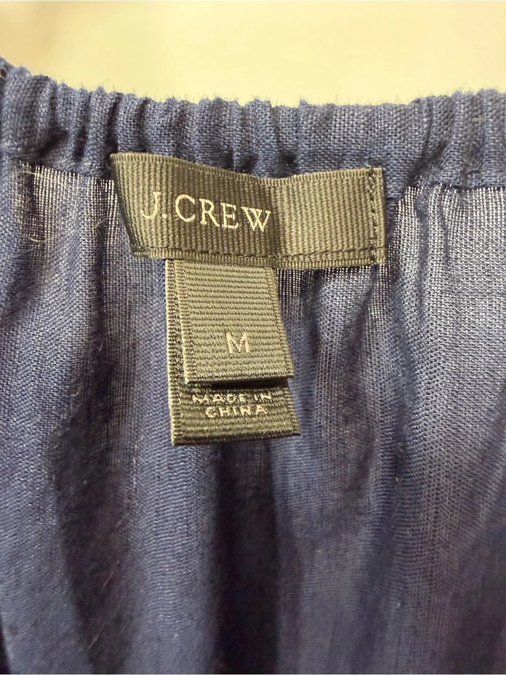 J. Crew Navy Swim Cover-Up with Multicolor Tassels